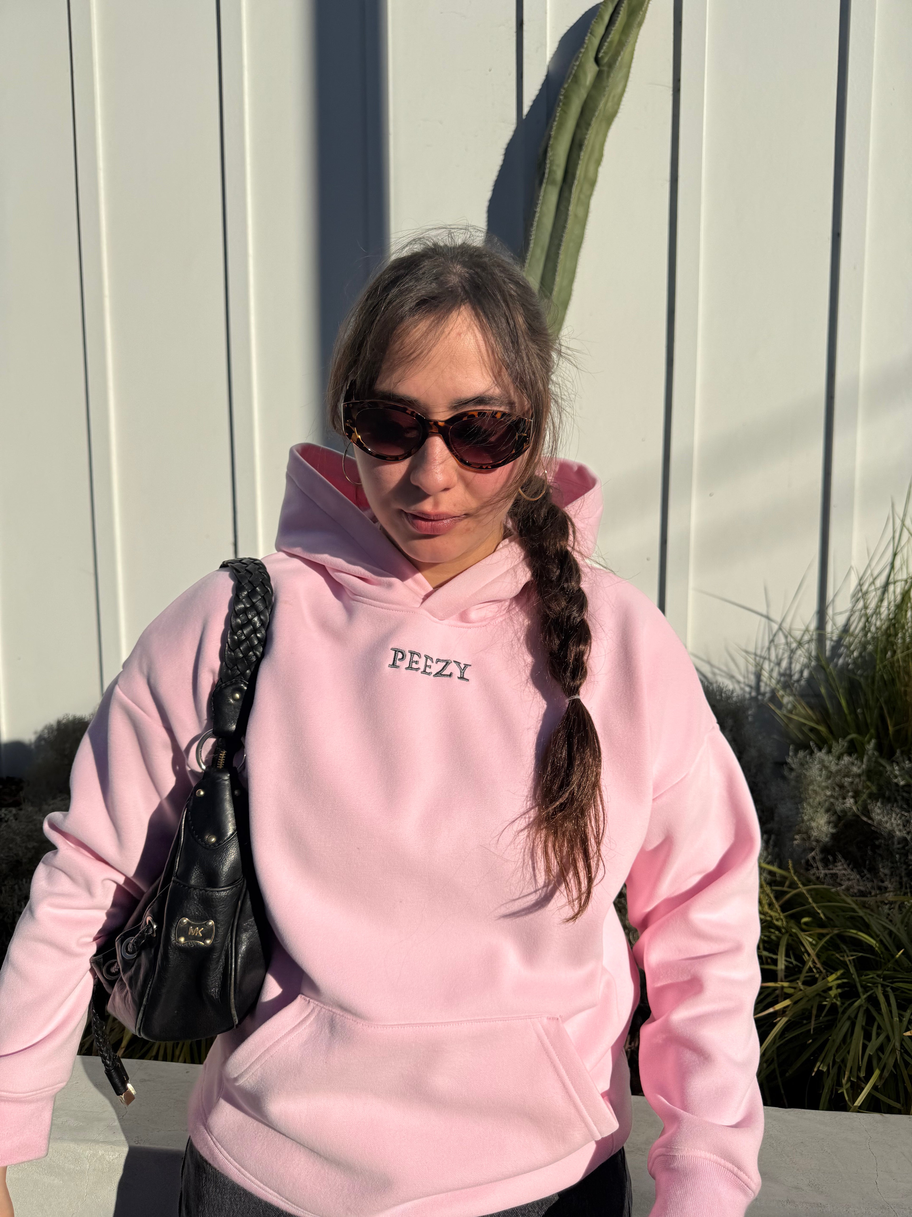 Baby Pink Plain Peezy Heavyweight Hoodie