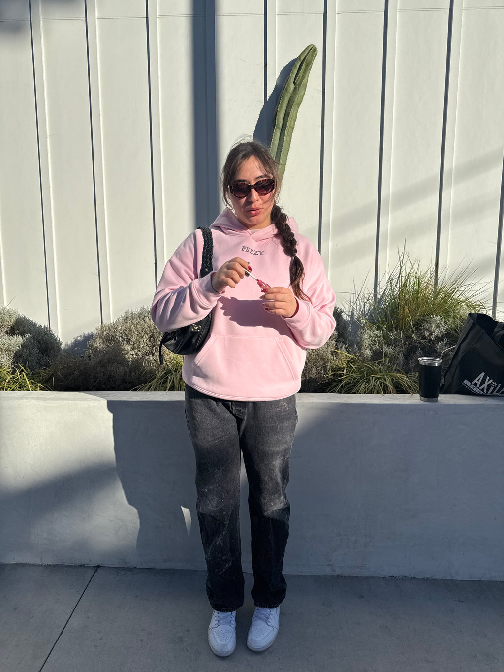Baby Pink Plain Peezy Heavyweight Hoodie