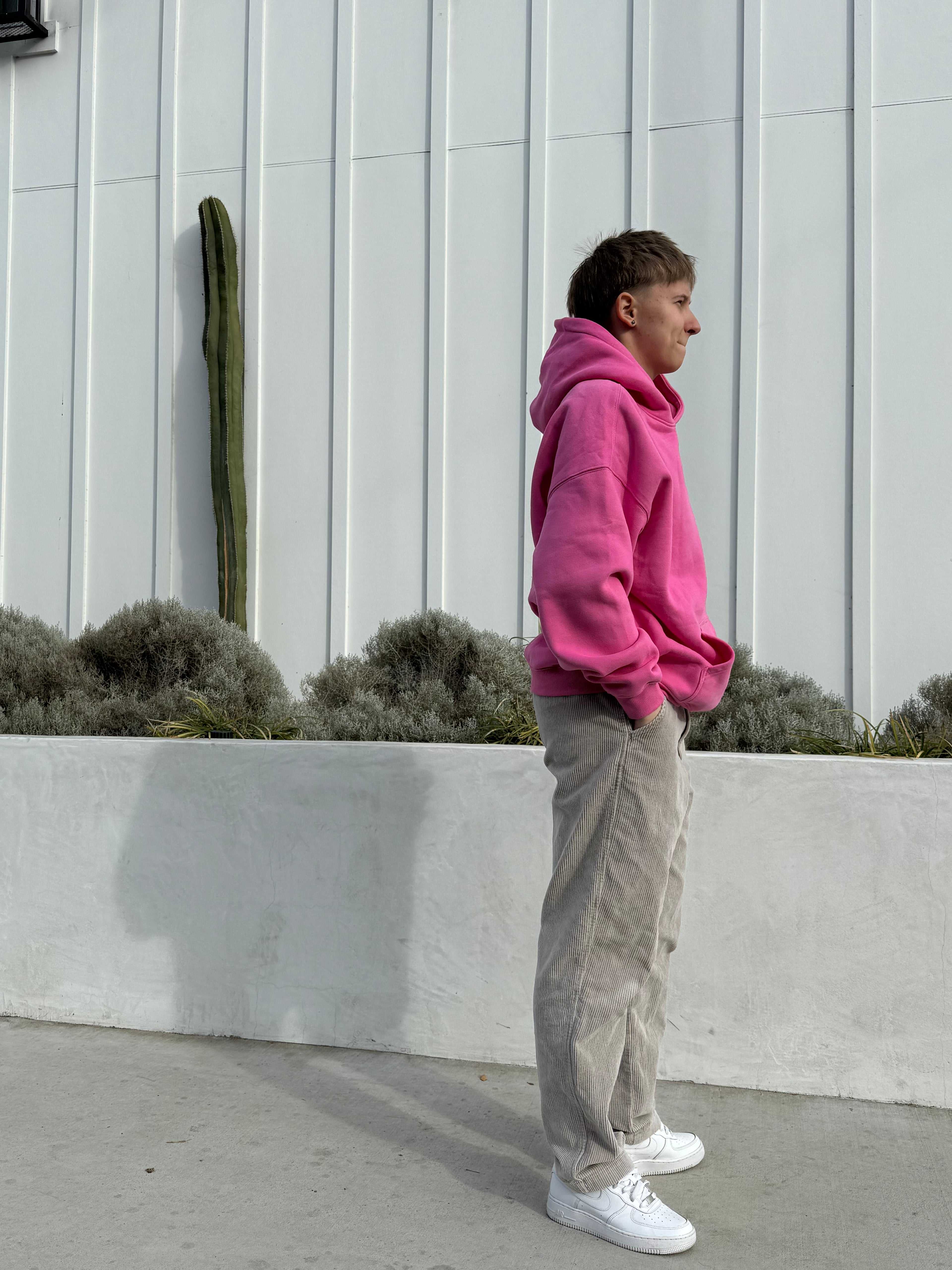 Pink Plain Peezy Heavyweight Hoodie