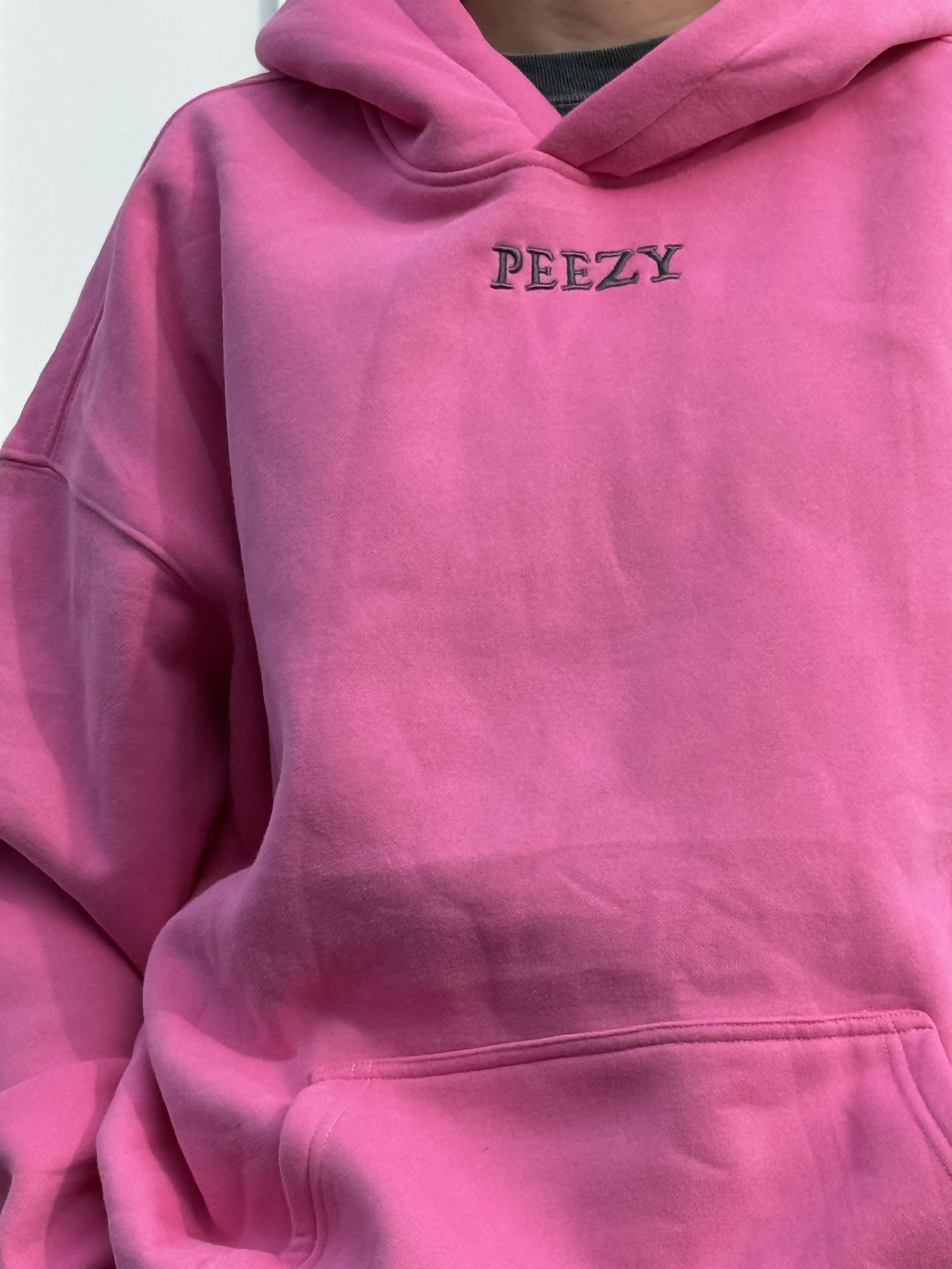 Pink Plain Peezy Heavyweight Hoodie
