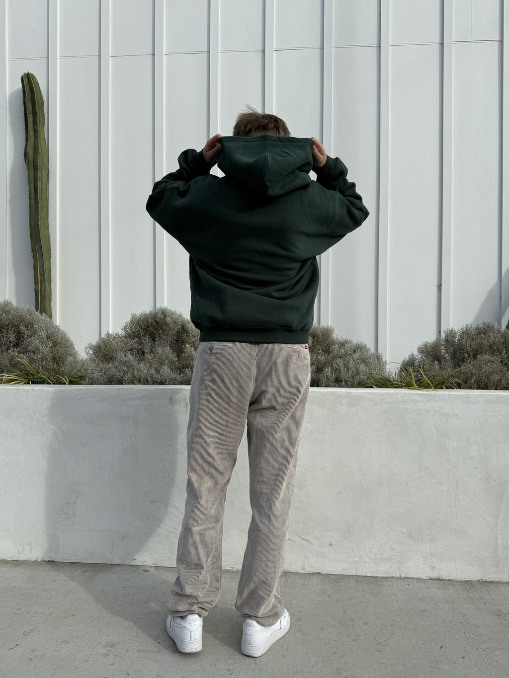 Olive Green Plain Peezy Heavyweight Hoodie