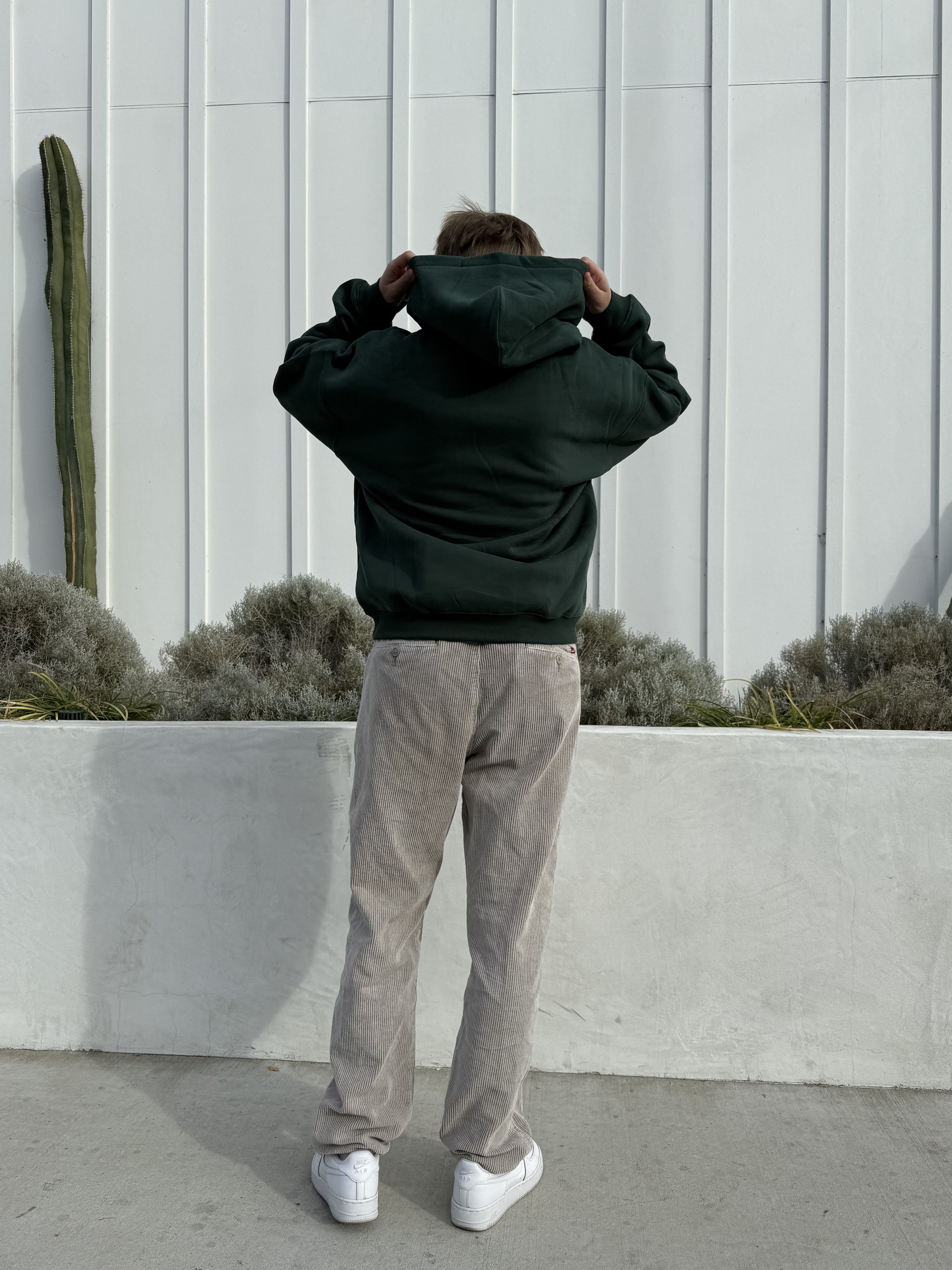 Olive Green Plain Peezy Heavyweight Hoodie